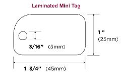 Mini Tags - 3 Identical Tags for Gear (Classic White)