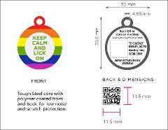 Super Pet Tag - Polymer Coated Stainless Steel, PLAY series: "Keep Calm!"