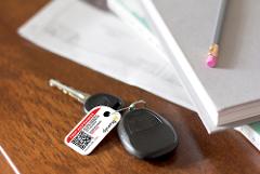 One Emergency Contact Information Keychain Mini Tag
