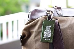 Aluminum Convertible Luggage Tag with Steel Loop - Emerald Green