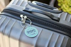 Deluxe Steel Luggage Tag (Turquoise)  & Braided Steel Loop