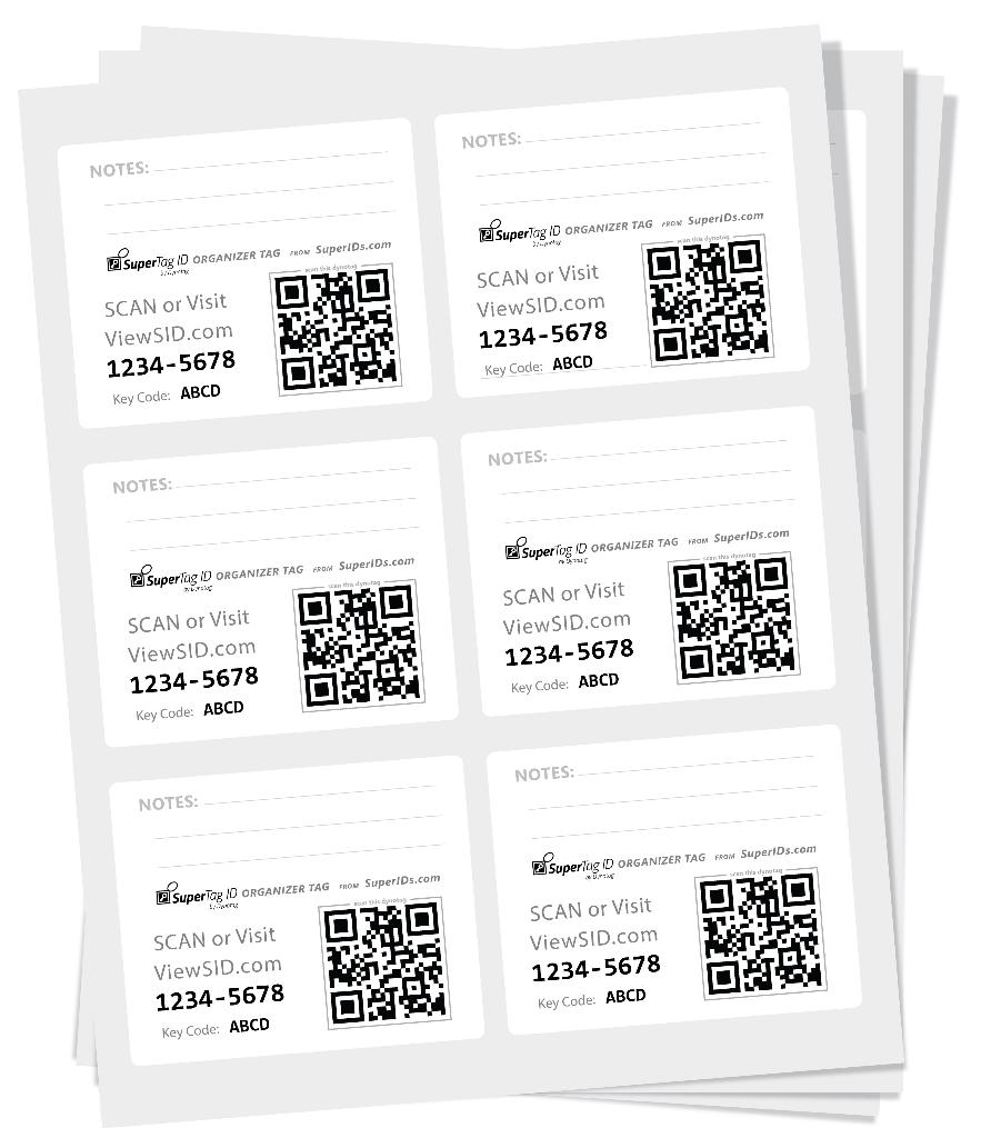 Smart ID sticker sheets