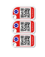 Mini Emergency Tags - Family Starter Kit: Set of 3 UNIQUE tags