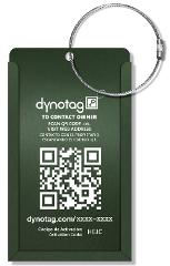 Aluminum Convertible Luggage Tag with Steel Loop - Emerald Green