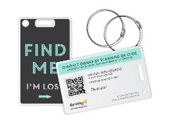 Fashion Luggage Tags - 2 Identical Tags+Chains (Find Me!)