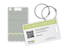 Fashion Luggage Tags - 2 Identical Tags+Chains (Waves)