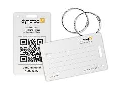 Luggage Tag set - 2 UNIQUE Tags with Chains (Classic White)