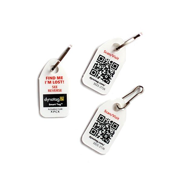 Dynotag Micro Zipper Tags - 3 UNIQUE Tags+SnapHooks