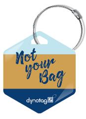 Deluxe Steel Luggage Tag- Hexagon Design, “Not Your Bag”