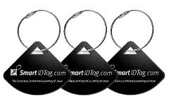 Set of 3 Express SmartTags with Steel Loops - Midnight Black