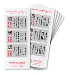 Sports Stickers. Ready to Use, Set of 18 Identical  (GREY)