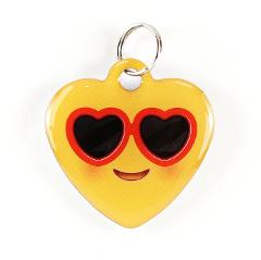 Super Pet Tag - Polymer Coated Stainless Steel, PLAY series, Heart Shape: "Heart Shades"