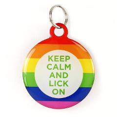 Super Pet Tag - Polymer Coated Stainless Steel, PLAY series: "Keep Calm!"